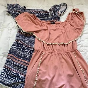 set of 2 rue 21 rompers super soft material